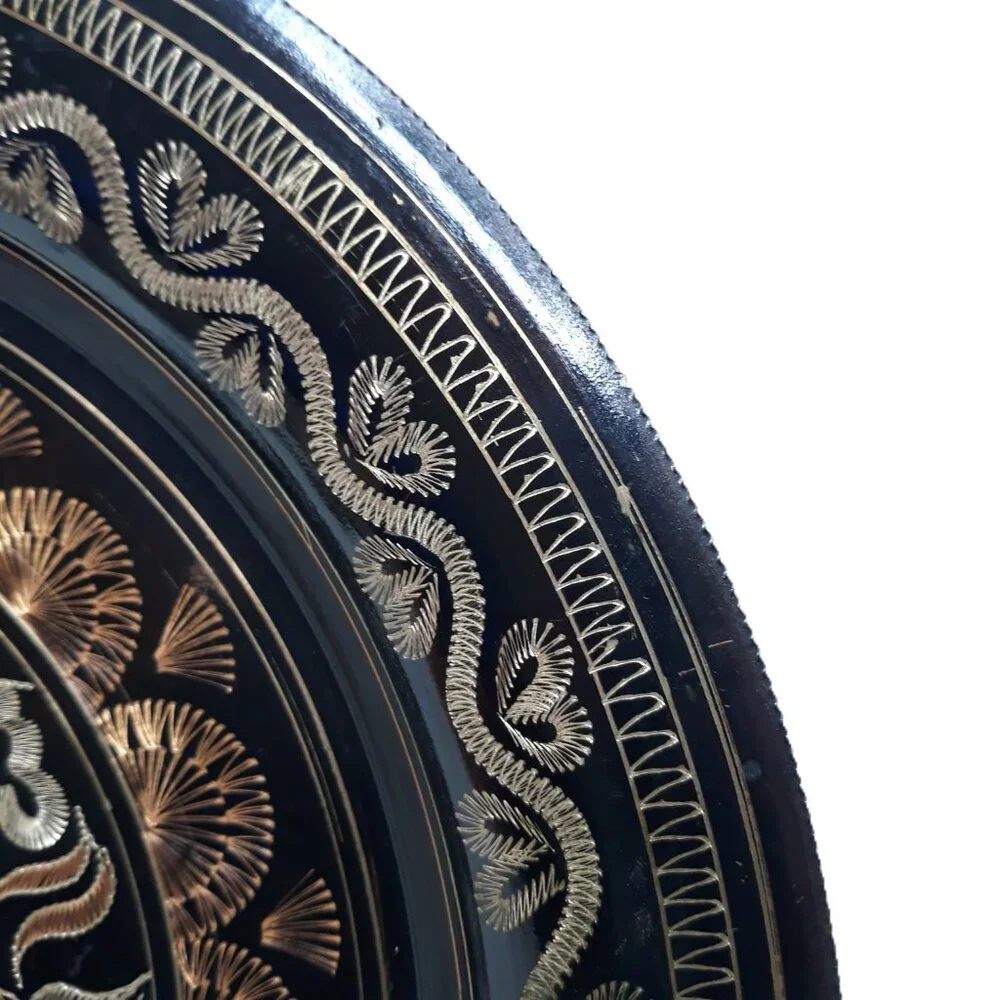 Turkish Enamel On Copper Wall Hanging Plate 12